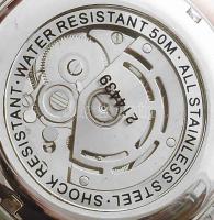 TCM Multifinction karóra, mechanikus, bőr szíjjal, működik, segédkörökkel, karcos