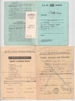 3db-os Postatakarékpénztári betétkönyv tétel , szatmárcsekei és okányi kiállítások, bejegyzésekkel