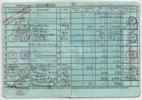 3db-os Postatakarékpénztári betétkönyv tétel , szatmárcsekei és okányi kiállítások, bejegyzésekkel