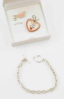 Ezüst(Ag) Thomas Sabo karkötő 2 db charmmal, jelzett, bruttó: 13,4 g