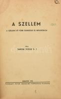 Jánosi József: A szellem. A szellemi lét főbb jelenségei és metafizikája. Bp., 1935, Pázmány Péter Irodalmi Társaság. Félvászon kötésben, sérült gerinccel, foltos borítóval és lapokkal, intézményi bélyegzőkkel.