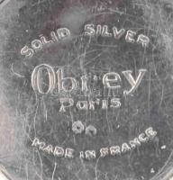 Ezüst (Ag) Obrey óra, jelzett, mechanikus, működik, d: 3,2 cm, bruttó: 36,7 g