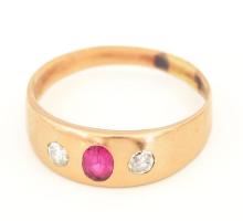 Arany (Au) 14K gyűrű, jelzett, méret: 66, brutó: 4,75 g