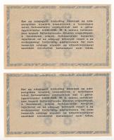 1946. 500.000AP (2x) vízjeles papíron, közeli sorszámmal "B 32 25.125" és B 32 25.133&quot...