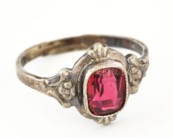 Antik ezüst(Ag) gyűrű, jelzett, méret: 46, bruttó: 1,3 g