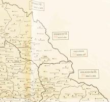 1941 A M. Kir. Csendőrség elhelyezési térképe (rajta a visszacsatolt területekkel), 1 : 1.000.000, a...