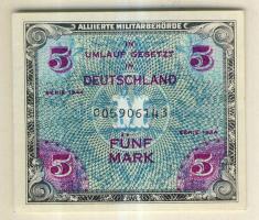 Németország szövetségi megszállás alatt 1944. 5M USA-nyomat kilencjegyű sorszámmal T:I