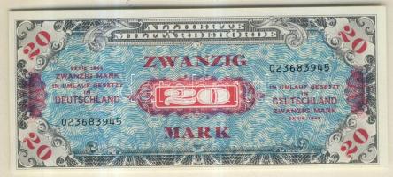 Németország szövetségi megszállás alatt 1944. 20M USA-nyomat kilencjegyű sorszámmal T:I