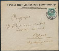 1896 Helyi levél Színesszámú 3kr bérmentesítéssel BUDAPEST / LIPÓTVÁROS kiállítási minőségben