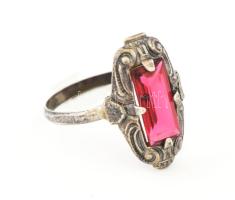 Antik ezüst(Ag) gyűrű, jelzett, méret: 45, bruttó: 1,3 g