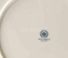 Hollóházi Erika mintás 11 darabos szett, közte nagyméretű kínáló. Jelzett, minimális kopással
