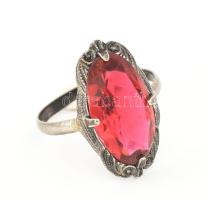 Antik ezüst(Ag) gyűrű, jelzett, méret: 52, bruttó: 2,2 g