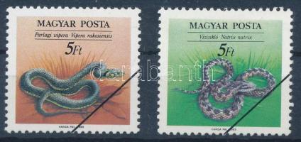 1989 Hüllők tévnyomat MINTA bélyegpár (70.000)