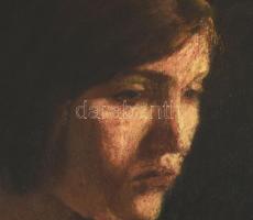 Nagy Ferenc (1892-1970): Női portré. Olaj, vászon, kartonra kasírozva, jelezve jobbra lent, 45×35 cm