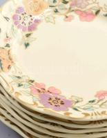 Zsolnay pillangó mintás süteményes készlet. Jelzett, hibátlan, d: 16-26 cm