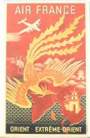 cca 1970-1990 Air France gyűjtemény, nagyrészt Paris - Budapest járatok étlapjai, rajta régi Air Fra...