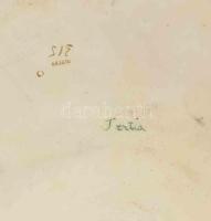 Herend Tertia kétfüles kínáló. Jelzett, kopással, d: 28,5 cm