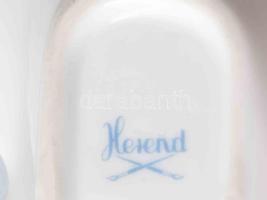 Herendi levél alakú ékszeres tálka. Jelzett, hibátlan, h: 15 cm