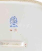 Herendi Kitty mintás süteményes készlet. Jelzett, hibátlan, 27,5x24,5 cm, tálak d: 16,5 cm