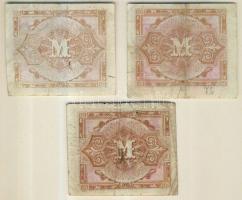 Németország szövetségi megszállás alatt 1944. 5M (3x) szovjet nyomat nyolcjegyű sorszámmal T:III