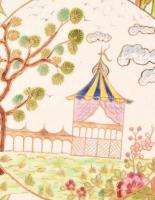 Schütz kerámiagyár, 1890, Kínaizáló mintás dísztál pár. Jelzett, kis sérülésekkel, d: 30 cm