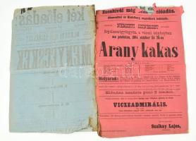 1903-1904 Erdélyi színházi plakát gyűjtemény, Sepsiszentgyörgy, Nagybánya, Szatmári Színház, 7 db: a...
