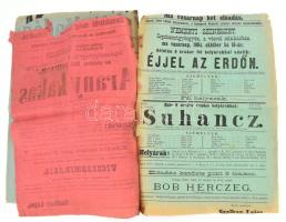 1903-1904 Erdélyi színházi plakát gyűjtemény, Sepsiszentgyörgy, Nagybánya, Szatmári Színház, 7 db: a...