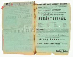 1903-1904 Erdélyi színházi plakát gyűjtemény, Sepsiszentgyörgy, Nagybánya, Szatmári Színház, 7 db: a...