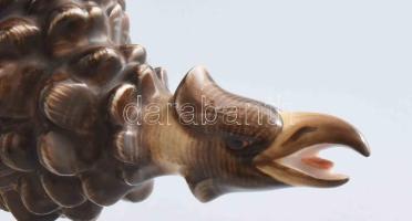 Herendi turul karddal. Jelzett, kézzel festett, hibátlan, m: 33 cm