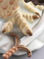 Herendi turul karddal. Jelzett, kézzel festett, hibátlan, m: 33 cm