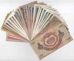 33db-os Pengő (illetve néhány Korona és egy Forint) bankjegyből álló tétel T:F-G