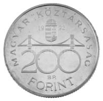 1992. 200Ft Ag "MNB" kapszulában T:UNC (eredetileg PP) folt Adamo F13