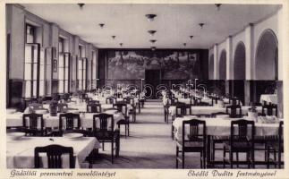 Gödöllő premontrei nevelőintézet ebédlő Dudits festményével