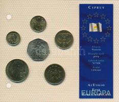 Ciprus 2001-2003. 1c-50c (6xklf) &quot;Európa utolsó pénzei&quot; vákuumcsomagolt forgalmi összeállítás T:,UNC,AU patina Cyprus 2001-2003. 1 Cent - 50 Cents (6xdiff) &quot;Europe&#039;s last coins&quot; coin set in vacuum packing C:UNC,AU patina