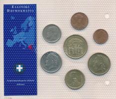Görögország 1986-1992. 1D-100D (7xklf) "Európa utolsó pénzei" vákuumcsomagolt forgalmi öss...