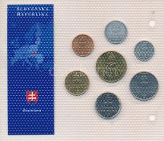 Szlovákia 1994-2003. 10h-10K (7xklf) "Európa utolsó pénzei" vákuumcsomagolt forgalmi össze...