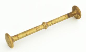 Réz mozsár törője, h: 23,5 cm
