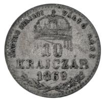 1869KB 10kr Ag "Magyar Királyi Váltó Pénz" T:XF,VF patina Adamo M10.1