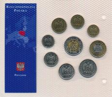 Lengyelország 1994-2004. 1gr-5Zl (9xklf) "Európa utolsó pénzei" vákuumcsomagolt forgalmi ö...