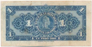 Kolumbia 1954. 1P T:F folt, erős papír
Colombia 1954. 1 Peso Oro C:F spot, sturdy paper
Krause P#3...