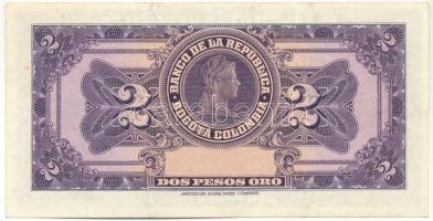 Kolumbia 1955. 2P T:F szép papír
Colombia 1955. 2 Pesos Oro C:F fine paper
Krause P#390d