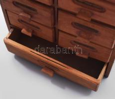 Préselt fa fűszeres szekrény, kopással, 33x21x7 cm