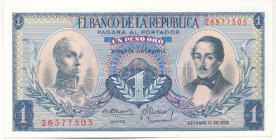 Kolumbia 1970. 1P T:AU Colombia 1970. 1 Peso Oro C:AU Krause P#404e