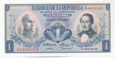Kolumbia 1973. 1P T:AU Colombia 1973. 1 Peso Oro C:AU Krause P#404e