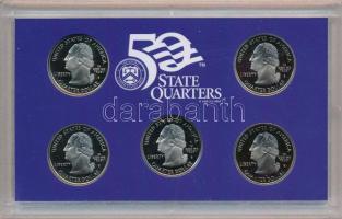 Amerikai Egyesült Államok 2005S 1/4$ Cu-Ni "50 állam - Kalifornia, Minnesota, Oregon, Kansas, N...