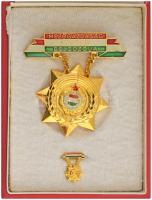 1971. "Mezőgazdaság Kiváló Dolgozója" aranyozott, műgyantás és zománcozott jelvény, miniatűrrel, eredeti de sérült tokban, igazolvánnyal és adományozói okirattal, eredeti "Mezőgazdasági és Élelmezésügyi Minisztérium - Miniszterhelyettes" borítékban T:AU