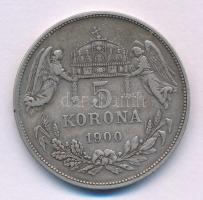 1900KB 5K Ag "Ferenc József" T:XF,VF patina, ph. 
Adamo K7