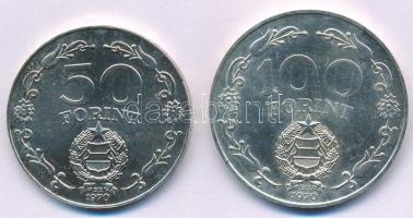 1970. 50Ft Ag + 100Ft Ag "Felszabadulás" érempár, mindkettő kapszulában T:UNC,AU 
Adamo E...