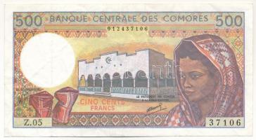 Comore-szigetek DN (1994.) 500Fr T:F Comoro Islands ND (1994.) 500 Francs C:F Krause P#10b