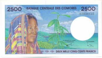 Comore-szigetek DN (1997-2005) 2500Fr T:AU Comoro Islands ND (1997-2005) 2500 Francs C:AU Krause P#13